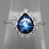 Star Sapphire + White Sapphire Ring (15.69 carats)