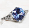 Alexandrite Deco Style  Ring (2 carat)
