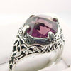 Antique 3ct Amethyst & Sterling Ring