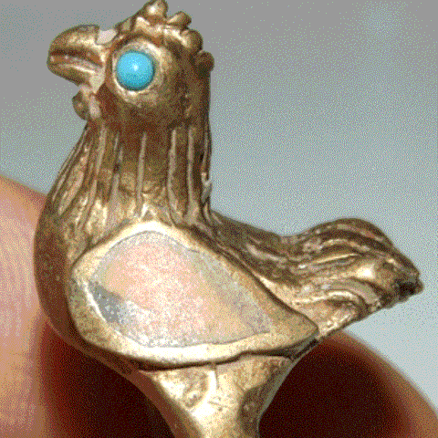 Gold Dipped Antique Afghani Bird Ring