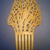 Antique Hair Comb-Amber Faceted Stones
