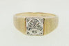 Diamond 10K Yellow Gold Art Deco Ring