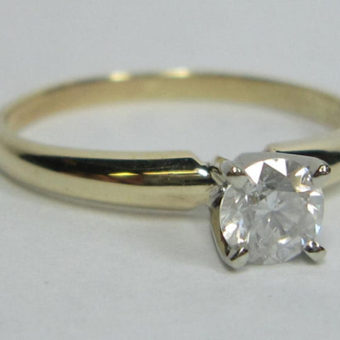 Diamond Engagement 14K Yellow Gold Ring