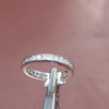 Eternity ring in white topaz and silver. Size 6
