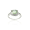 Green Amethyst and Diamond ring