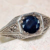 Opaque Sapphire Sterling ring. Size 5.75