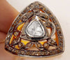Rose Cut Diamond Triangular Ring - Size 7