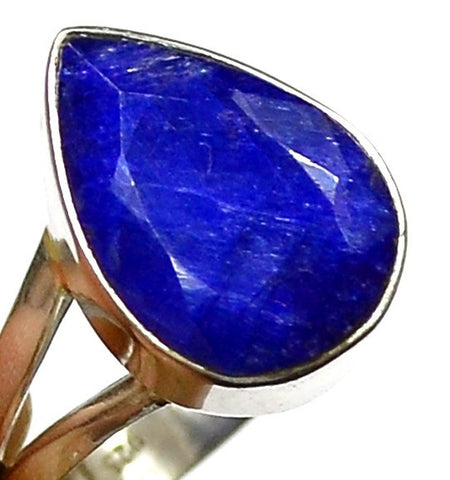 Sapphire Pear Ring - Size 6.5