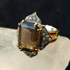 Smokey Topaz and Diamond ring. Size 8