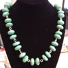 Turquoise Bead + Silver Necklace - Vintage