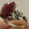 Victorian Opaque Ruby & Silver Ring