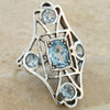 Victorian Style Blue Topaz Ring - Size 7