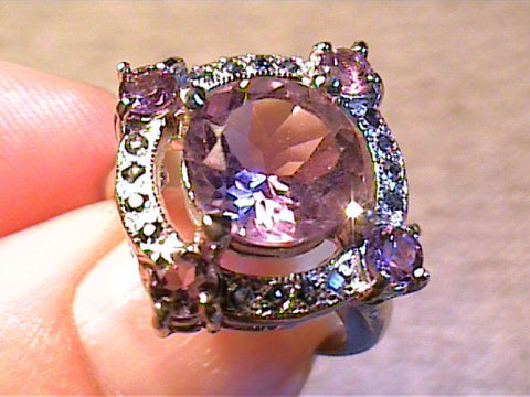 Vintage Amethyst + Sapphire Ring - Size 7
