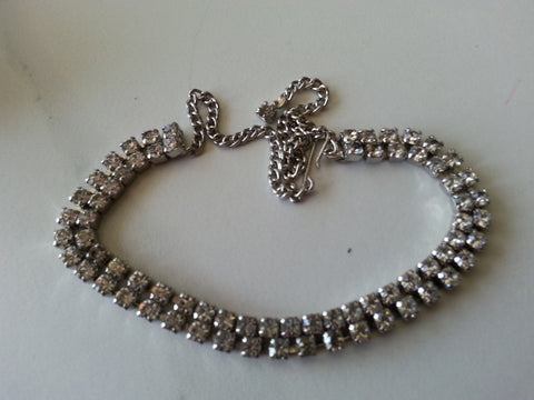 Vintage Double Rhinestone Necklace