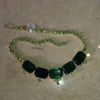 Vintage Green Rhinestone Necklace-Rare!