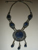Vintage Lapis Drop Necklace - 20"