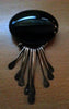 Vintage Onyx Sterling Pendant and Pin