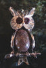 Vintage Red Rhinestone Owl Pin