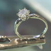 White Topaz Soliatre Engagement Ring