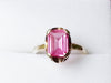 Antique Pink Ruby + Gold Ring