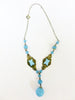 Art Deco Blue Glass Necklace