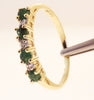 Emerald + Diamond Solid Gold Ring