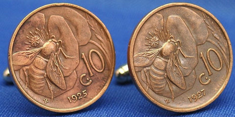 Italian Bee Coin Cufflinks