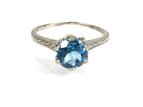 Blue Topaz Ring (.75 Carat, Estate)