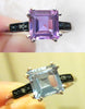 Alexandrite and Blue Diamond Ring (1.6 carats)