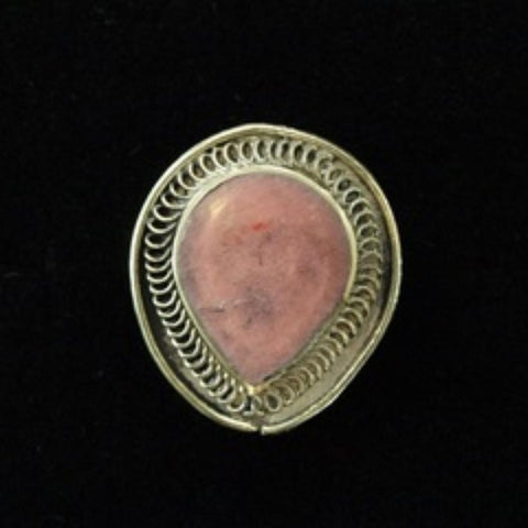 19th Century - Holy Lands Pink Jasper Ring