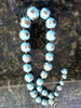 Trifari Blue Bead Necklace - 16"