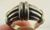 Estate Modernist Silver Ring - Size 7
