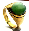 18th Century - Georgian Jade Ring in Gold Gilt Setting