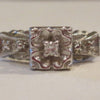 Victorian 2mm diamond 14KWG Ring