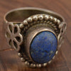 Vintage Lapis Sterling Ring - Size 7.25