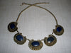 Vintage Lapis Tribal Necklace -18"