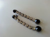 Vintage Rhinestone Drop Earrings - 2.5"