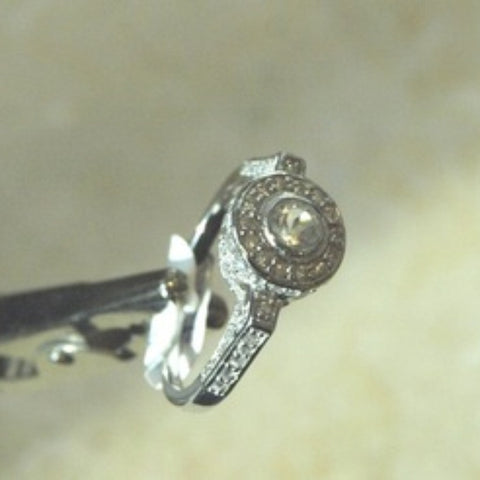 White Topaz and Silver Ring - Size 7
